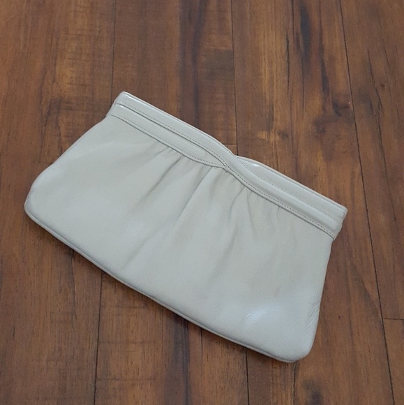 Ande - Vintage Gray Leather Clutch/Crossbo… - Picture 3 of 6